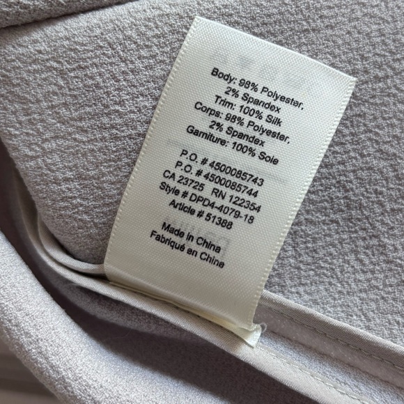 Wilfred Aritzia Crete Light Grey Gray Taupe Crepe Chevalier North Blazer Jacket - Picture 10 of 14